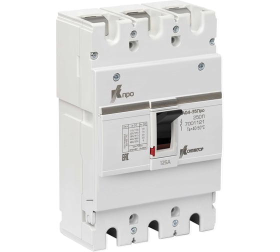 Выключатель автоматический Контактор ВА04-35Про 3P 125А Icu-25kA (250П) 7001121