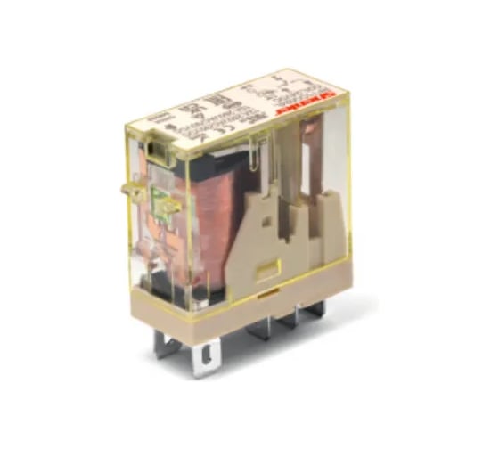 Реле Shenler НТК Приборэнерго, 1CO, 12A(250VAC/30VDC), 12VDC, мех. индикация, тест-кнопка с блокировкой, LED RFT1CO012LT
