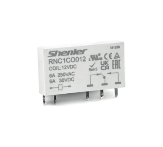 Реле Shenler НТК Приборэнерго, 1CO, 6A(250VAC/30VDC), 5VDC, для печатных плат и цоколей SNB05/SNC05, IP60 RNC1CO005