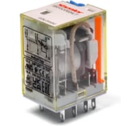 Реле Shenler НТК Приборэнерго, 4CO, 6A(250VAC/30VDC), 12VDC, мех. индикация, тест-кнопка с блокировкой, LED RKF4CO012LT