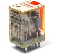 Реле Shenler НТК Приборэнерго, 4CO, 5A(250VAC/30VDC), 24VDC, мех. индикация, тест-кнопка с блокировкой, диод -A1/+A2, LED RKE4CO024LTD