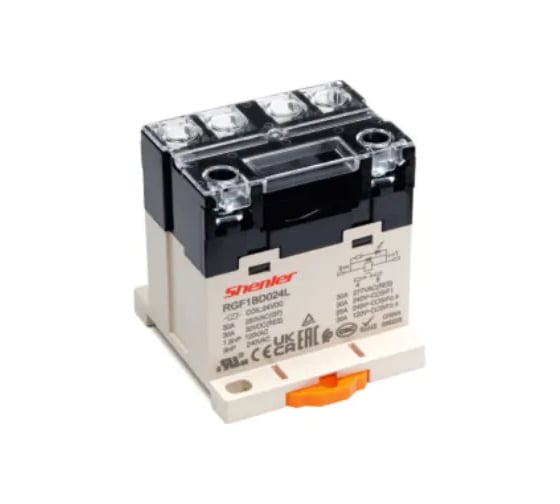 Реле Shenler НТК Приборэнерго, 2NO, 25A(277VAC/30VDC), 6VDC, для печатных плат RGF2P006