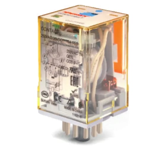 Реле Shenler НТК Приборэнерго, 3CO, 10A(250VAC/24VDC), 230VAC, мех. инд., тест-кнопка с блокировкой, LED RUB3C5730LT 1