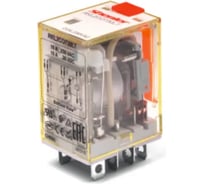 Реле Shenler НТК Приборэнерго, 4CO, 10A(250VAC/30VDC), 24VDC, мех. индикация, тест-кнопка с блокировкой, LED RKL4CO024LT