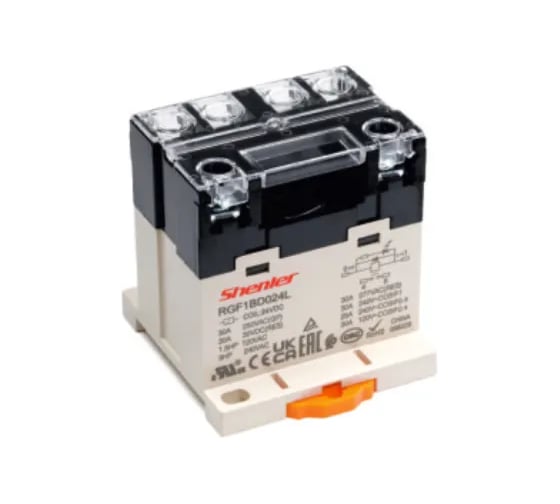 Реле Shenler НТК Приборэнерго, 2NO, 25A(277VAC/30VDC), 24VDC, LED RGF2BD024L