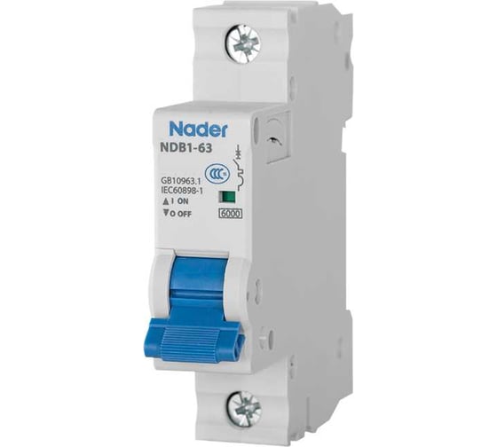 Модульный автоматический выключатель Nader NDB1-63B3/1P 111600003