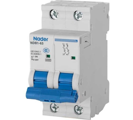 Модульный автоматический выключатель Nader NDB1-63C32/1P+N 111600109