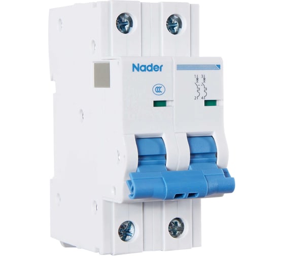 Модульный автоматический выключатель Nader NDB2-40B40/1P+N 112100008