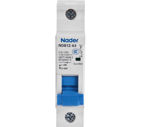 Модульный автоматический выключатель Nader NDB1Z-63C6/1P 111900074