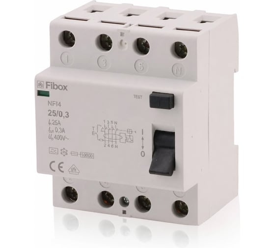 Устройство защитного отключения Fibox (УЗО) NFI4 25/03
