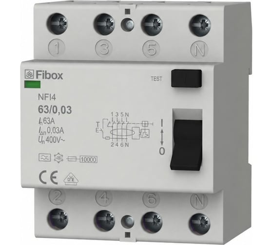 Устройство защитного отключения Fibox (УЗО) NFI4 63/003