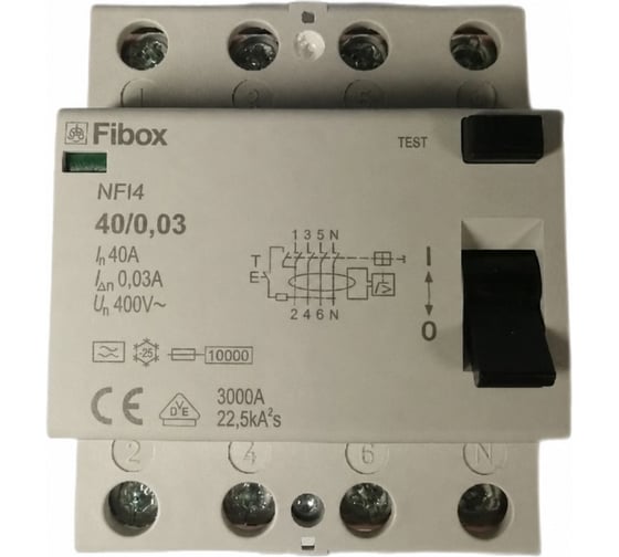 Устройство защитного отключения Fibox (УЗО) NFI4 40/003