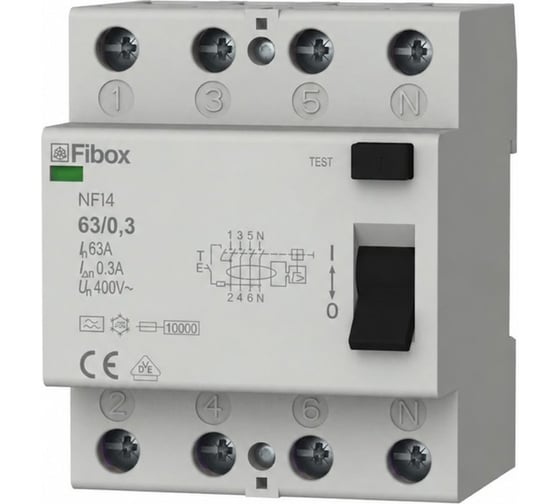 Устройство защитного отключения Fibox (УЗО) NFI4 63/03