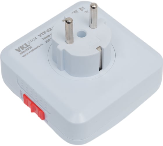 Механический розеточный таймер VKL electric VТP-02 24ч/15мин,48пр.,16А,IP20 1/48 1007317