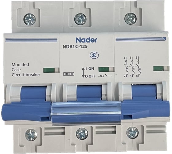 Модульный автоматический выключатель Nader NDB1C-125C125/3P 111300015