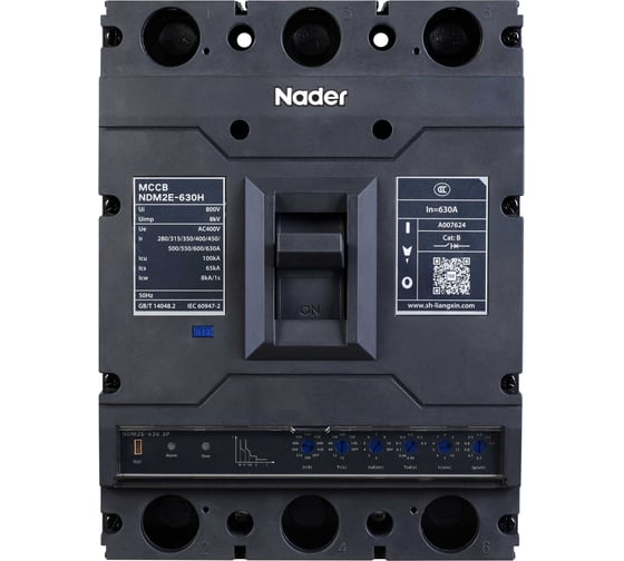 Автоматический выключатель в литом корпусе Nader NDM2E-630M/3 300 400A 212000046