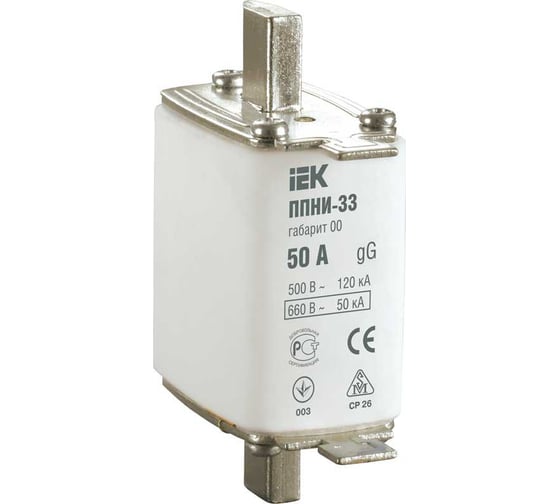 Плавкая вставка предохранителя IEK ППНИ-33, габарит 00С, 25А DPP11-025