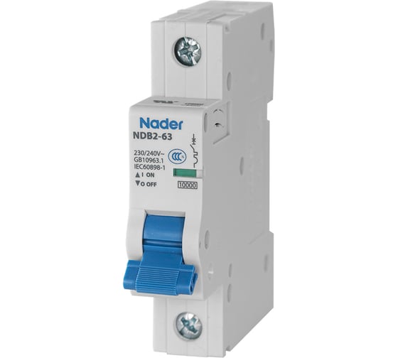 Модульный автоматический выключатель Nader NDB2-63HC25/1P 112300009
