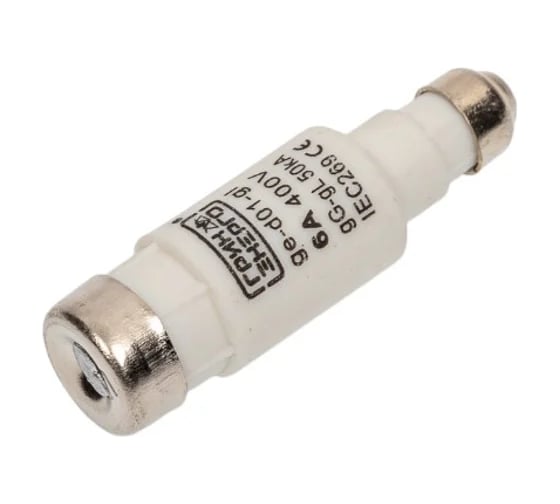 Предохранитель ГРИНЭНЕРГО D01 gL/gG 6A 400V (упак. 10 шт) ge-d01-gl-6a-400v-010
