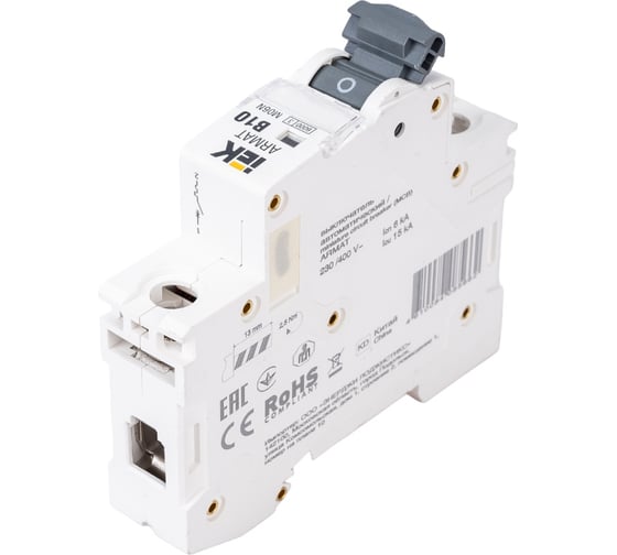 Автоматический выключатель IEK M06N 1P B 10А AR-M06N-1-B010