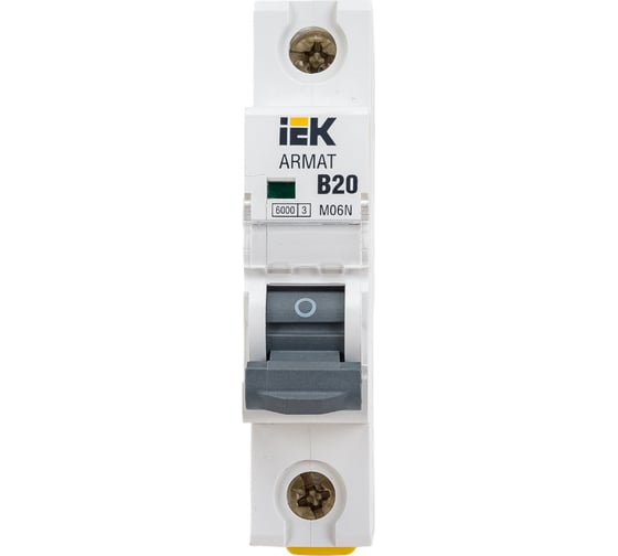 Автоматический выключатель IEK M06N 1P B 20А AR-M06N-1-B020