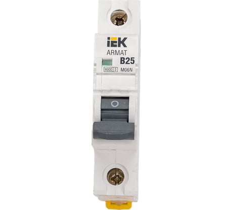 Автоматический выключатель IEK M06N 1P B 25А AR-M06N-1-B025