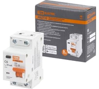 Автоматический выключатель дифференциального тока TDM ELECTRIC 32 2P(1P+N) C6А 30мА 4,5кА тип АС SQ0202-0516
