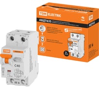 Автоматический выключатель дифференциального тока TDM ELECTRIC АВДТ 63S, 2P 1P+N, C40, 300мА, 6кА, тип АС SQ0202-0039
