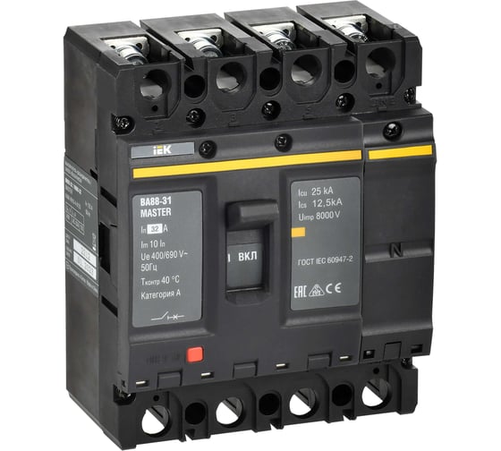 Автоматический выключатель IEK ВА88-31 4P 32А 25кА MASTER SVA00-4-0032-02