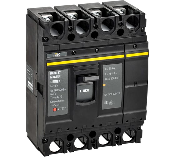 Автоматический выключатель IEK ВА88-37 4P 250А 35кА MASTER SVA40-4-0250-02