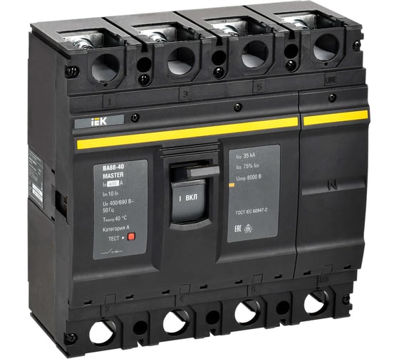 Автоматический выключатель IEK ВА88-40 4P 400А 35кА MASTER SVA50-4-0400-02
