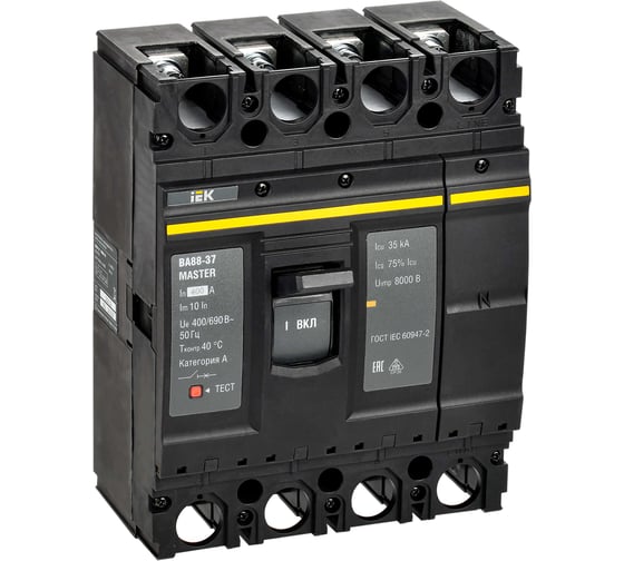 Автоматический выключатель IEK ВА88-37 4P 400А 35кА MASTER SVA40-4-0400-02