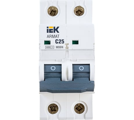 Автоматический выключатель IEK M06N 2P C 25А AR-M06N-2-C025