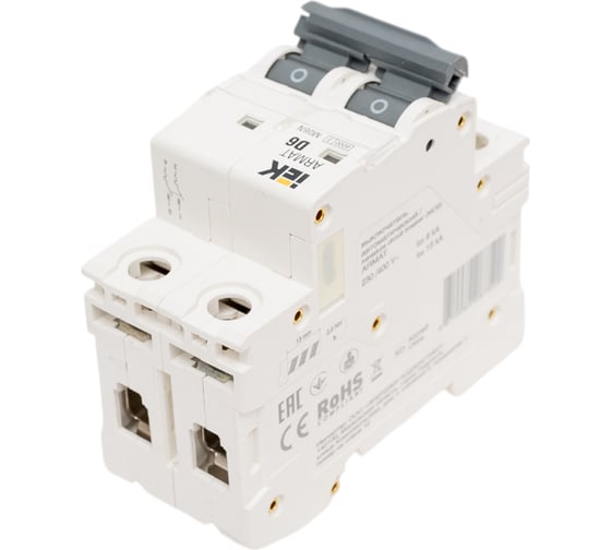Автоматический выключатель IEK M06N 2P D 6А AR-M06N-2-D006