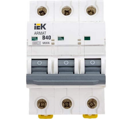 Автоматический выключатель IEK M06N 3P B 40А AR-M06N-3-B040