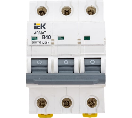 Автоматический выключатель IEK M06N 3P B 40А AR-M06N-3-B040 1