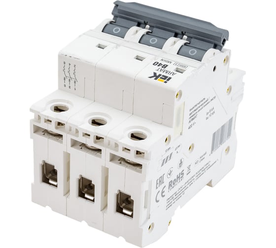 Автоматический выключатель IEK M06N 3P B 40А AR-M06N-3-B040