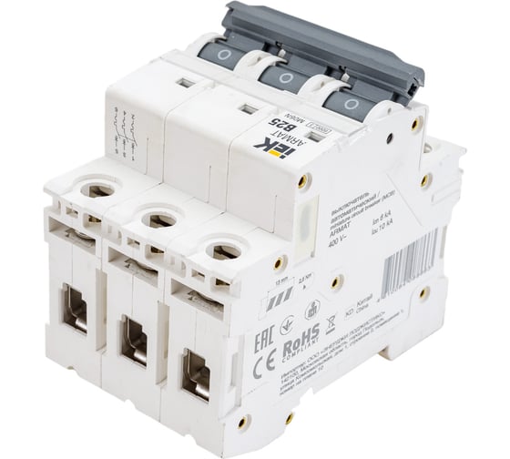 Автоматический выключатель IEK M06N 3P B 25А AR-M06N-3-B025
