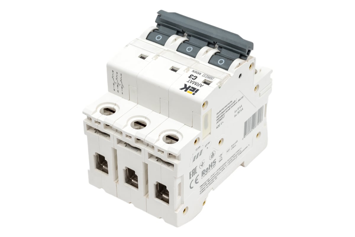 Автоматический выключатель IEK M06N 3P C 3А AR-M06N-3-C003 - выгодная ...