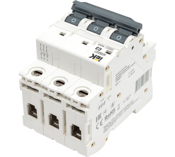 Автоматический выключатель IEK M06N 3P C 3А AR-M06N-3-C003