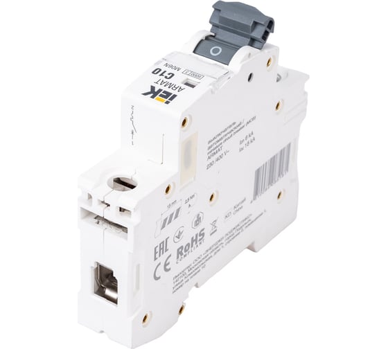 Автоматический выключатель IEK ARMAT M06N 1P C 10А AR-M06N-1-C010