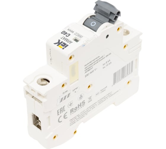 Автоматический выключатель IEK ARMAT M06N 1P C 40А AR-M06N-1-C040