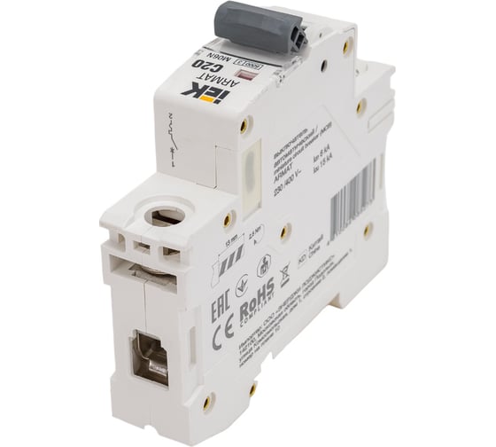 Автоматический выключатель IEK ARMAT M06N 1P C 20А AR-M06N-1-C020