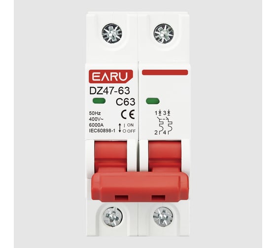 Выключатель автоматический EARU MCB DZ47-63 3P 32A БП-00007944
