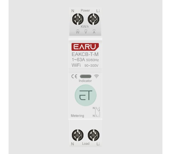Автоматический выключатель EARU MCB EAKCB Tuya WiFi 1P БП-00008056