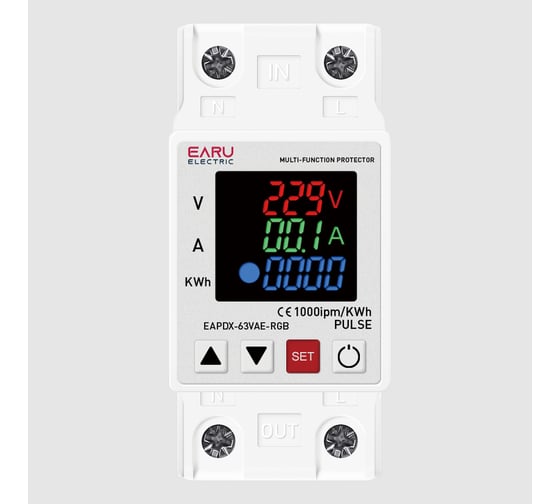 Реле напряжения EARU EAPDX-63VAE-RGB БП-00008018
