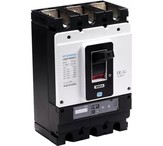 Автоматический выключатель Hyundai HGP800S 3PEES0000C00800 320-800A (ETU-E, LSIG) ток к.з. 85kA AC380/415В (Без кабеля питания PWC25GPDC24V) 13.03.03.000178