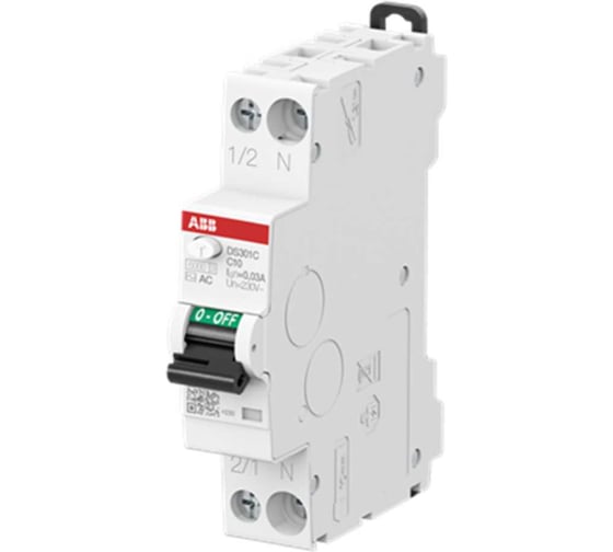 Автоматический выключатель дифференциального тока ABB DS301C C10 AC30 2CSR255063R1104