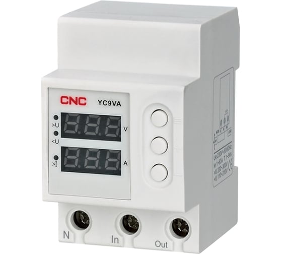 Реле контроля напряжения CNC Overvoltage protector YC9VA-63 1-63A A060005