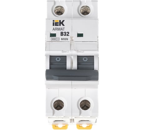 Автоматический выключатель IEK ARMAT M06N 2P B 32А AR-M06N-2-B032